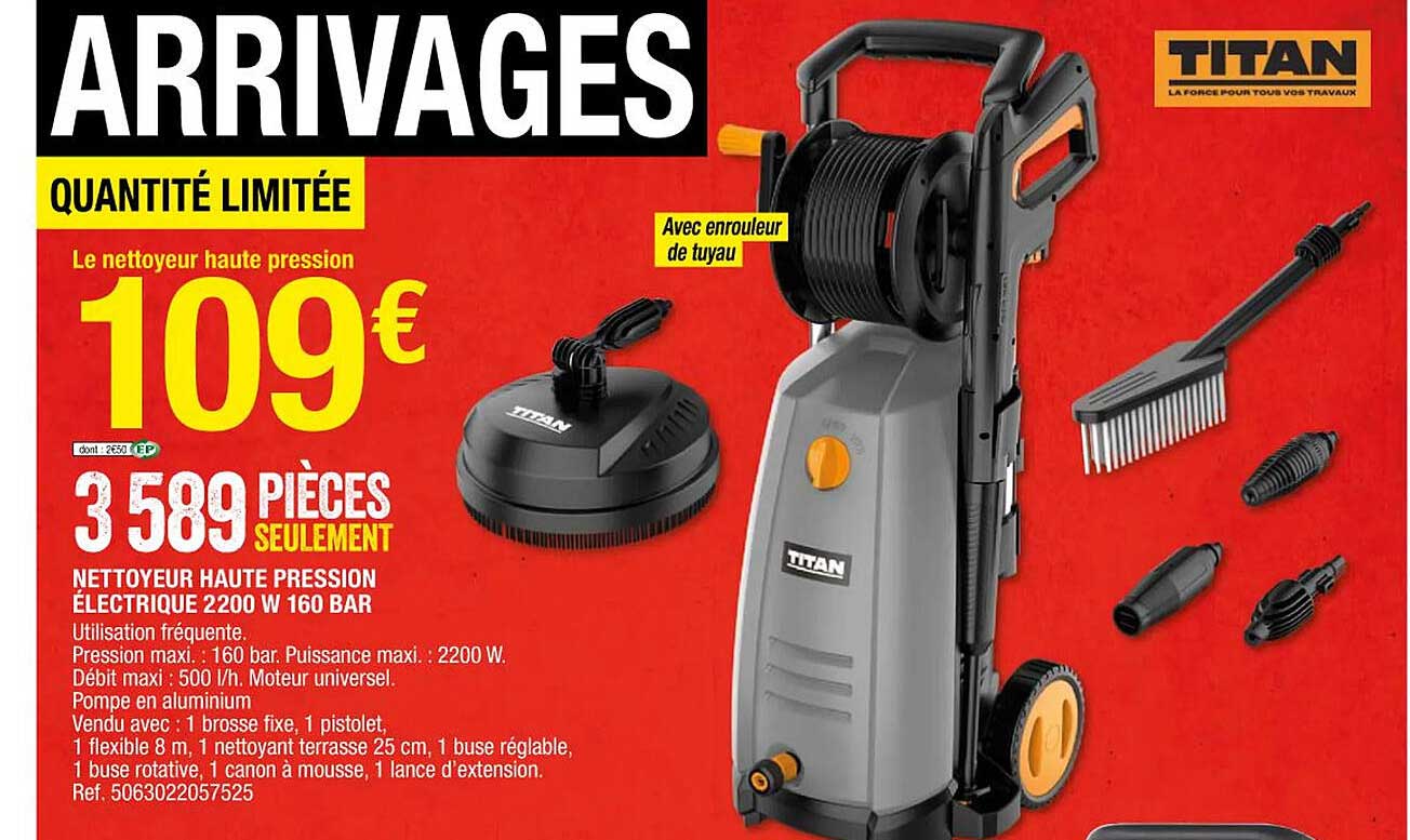 Nettoyeur Haute Pression électrique 220 W 160 Bar