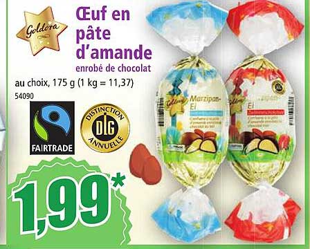 oeuf en pâte d'amande goldora