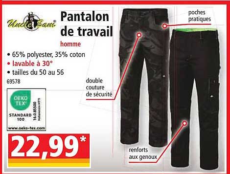 pantalon de travail homme uncle sam