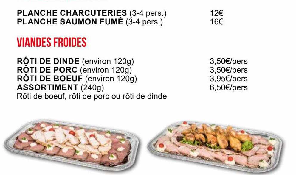 planche charcuteries planche saumon fumé viandes froides rôti de dinde rôti de porc rôti de boeuf