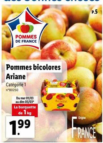 pommes bicolores ariane
