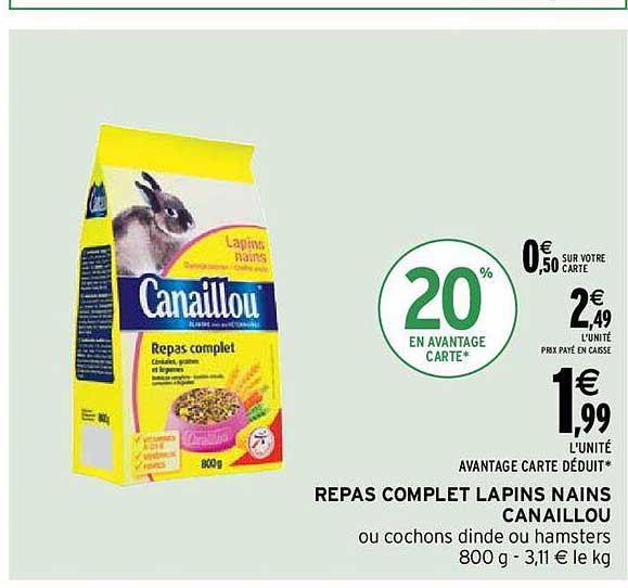 repas complet lapins nains canaillou