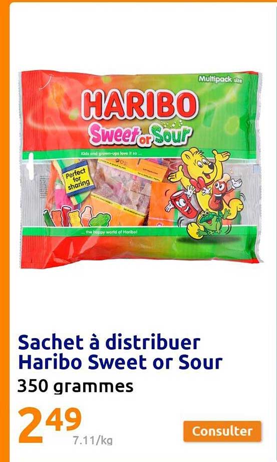 sachet à distribuer haribo sweet or sour