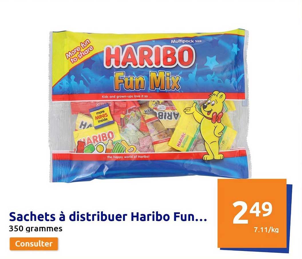 sachets à distribuer haribo fun...