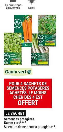 semences potagères gamm vert