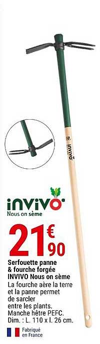 serfouette panne & fourche forgée invivo nous on sème