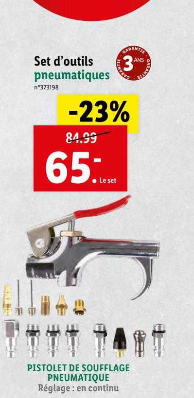 set d'outils pneumatiques, pistolet de soufflage pneumatique