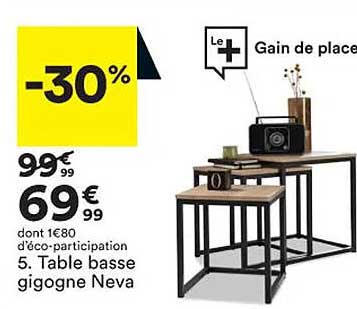 table basse gigogne neva
