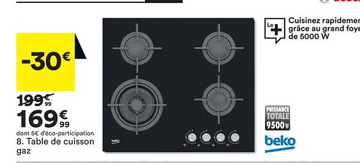 Table De Cuisson Gaz Beko