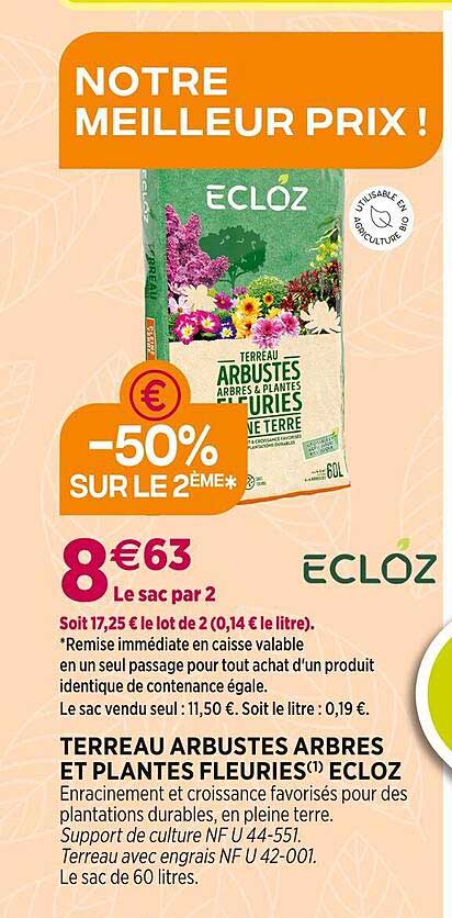 terreau arbustes arbres et plantes fleuries ecloz