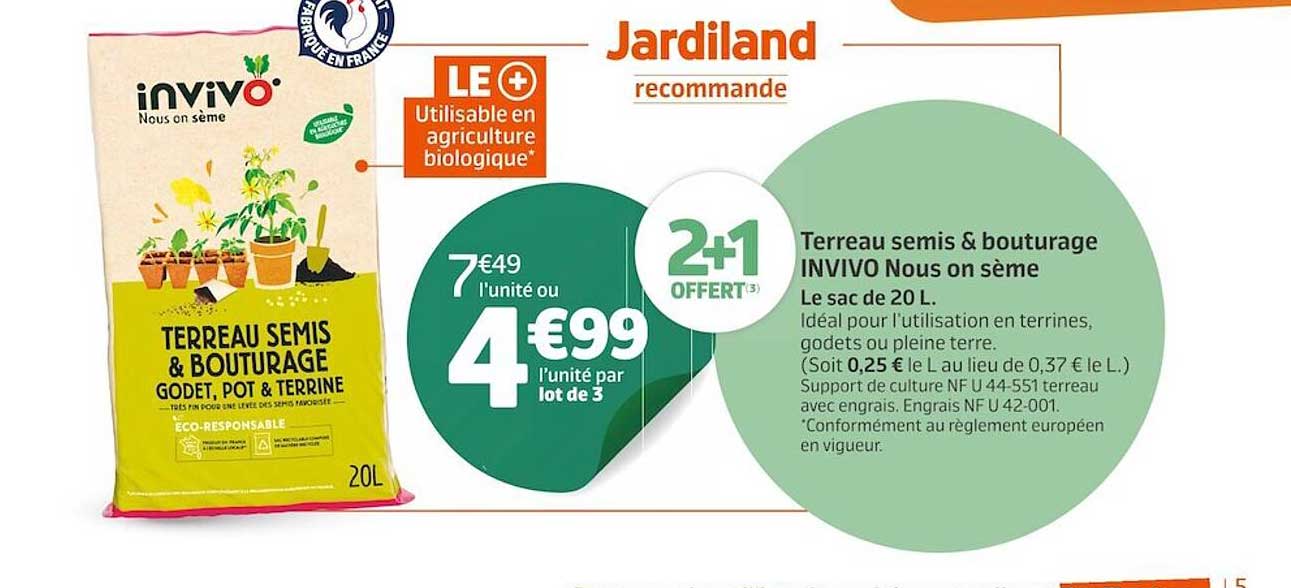 terreau semis & bouturage invivo nous on sème