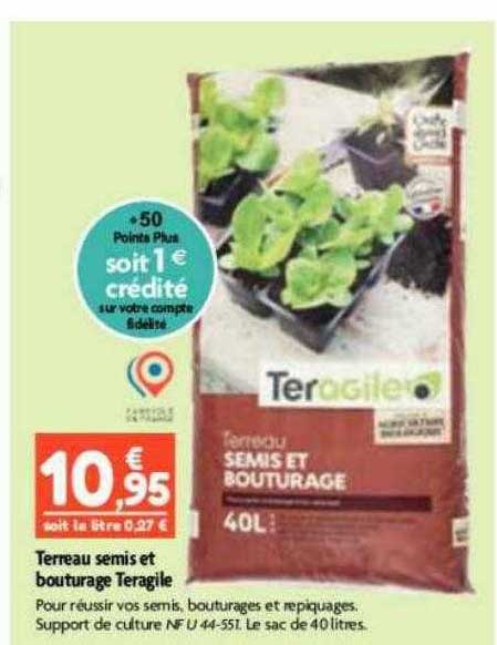 terreau semis et bouturage teragile