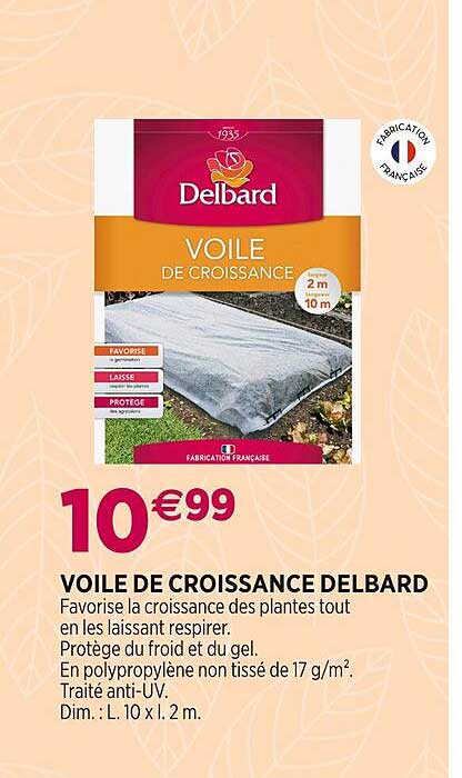 voile de croissance delbard