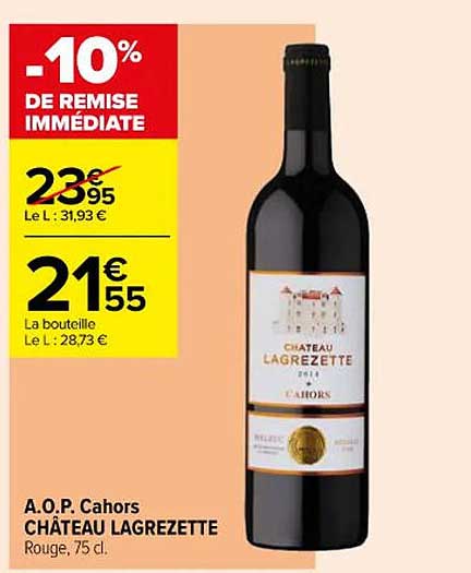 a.o.p. cahors château lagrezette