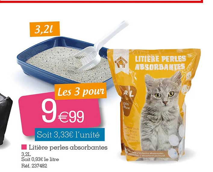 litière perles absorbantes