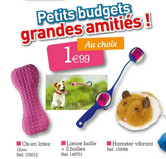 os en latex, lance balle + 2 balles, hamster vibrant