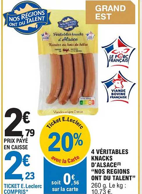 4 véritables knacks d'alsace "nos regions ont du talent"