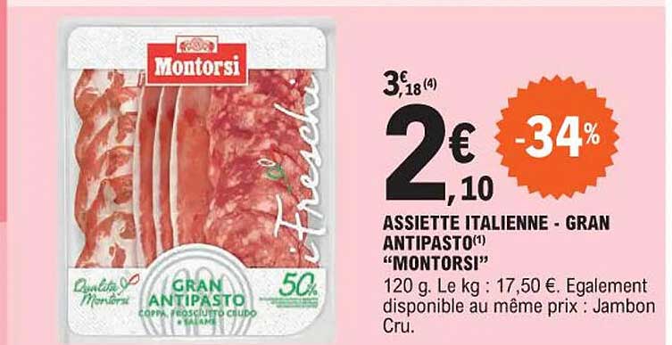 assiette italienne - gran antipasto "montorsi"