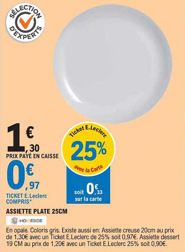 assiette plate 25cm
