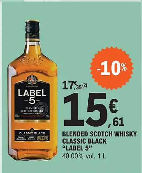 Blended Scotch Whisky Classic Black "label 5"