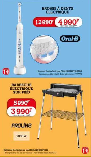 brosse à dents électrique oral-b barbecue électrique sur pied