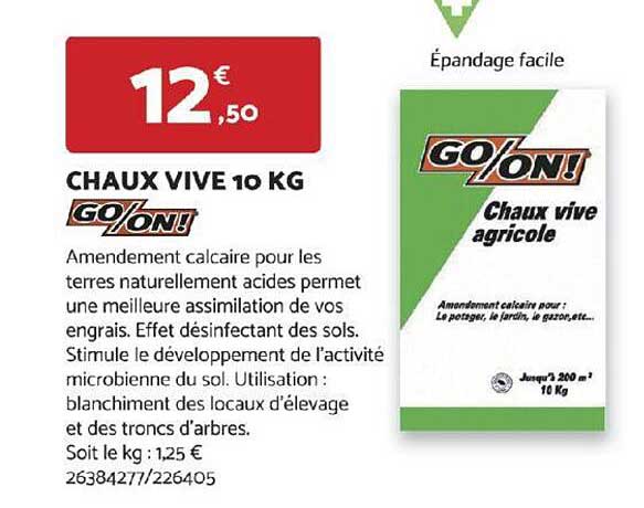 chaux vive 10 kg go/on!