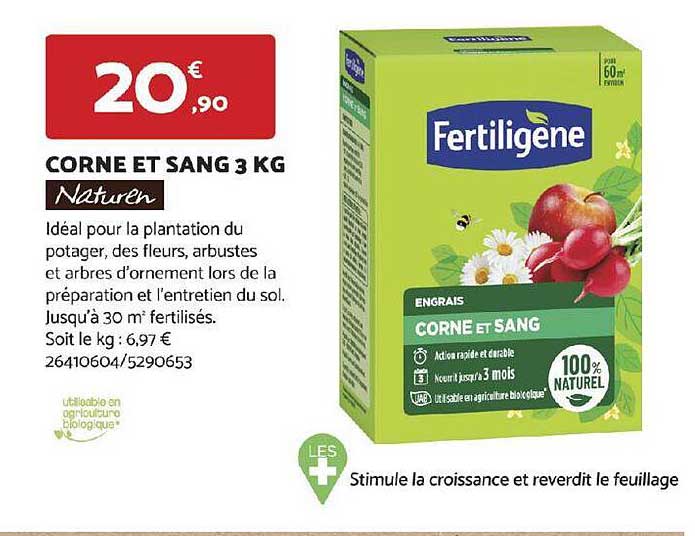 corne et sang 3 kg naturen