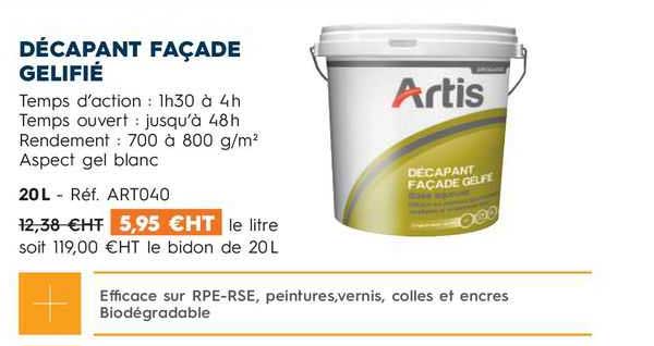 décapant façade gélifié artis