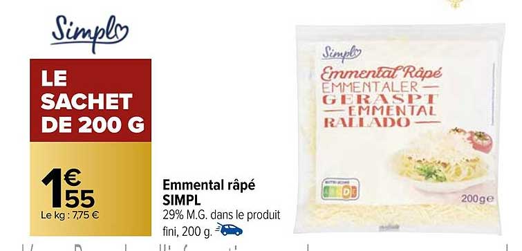 Emmental Râpé Simpl