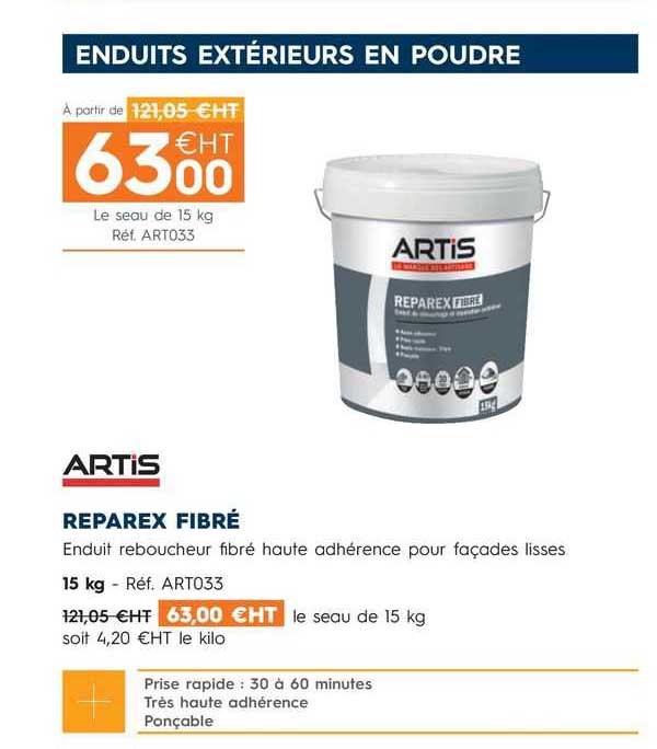 enduits extérieurs en poudre artis