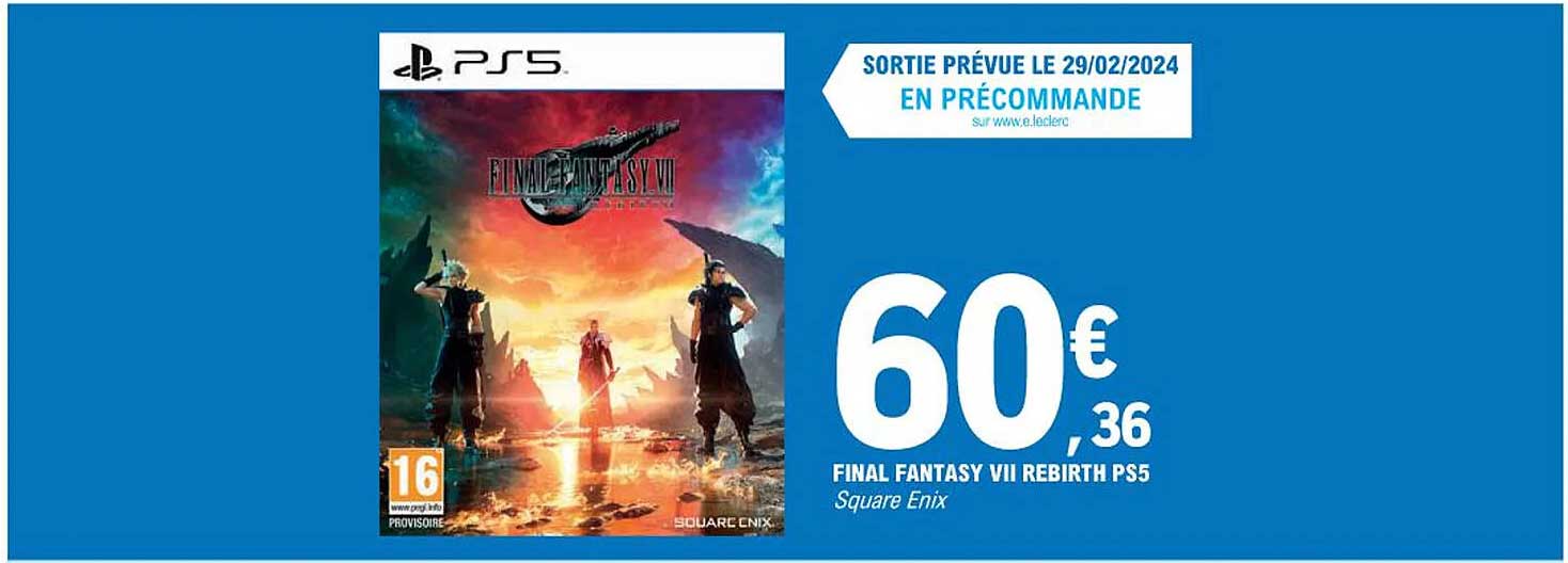 final fantasy VII rebirth ps5