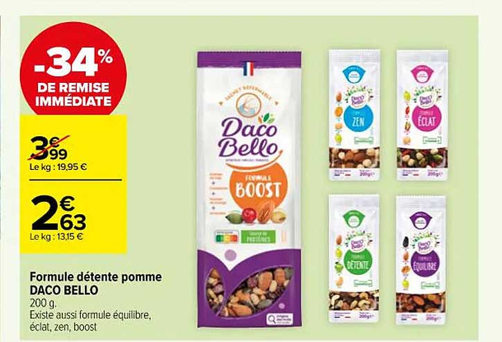 formule détente pomme daco bello