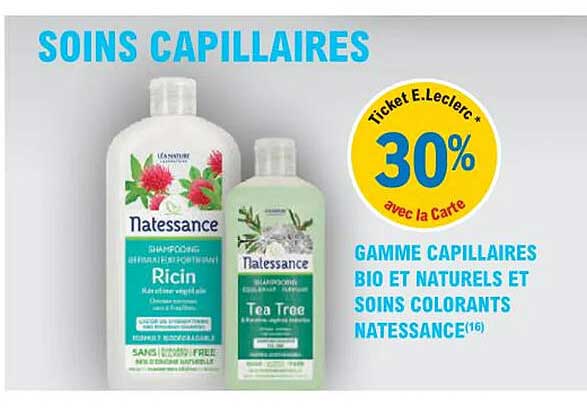 gamme capillaires bio et naturels et soins colorants natessance