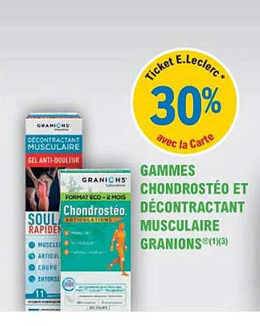 gammes chondrostéo et décontractant musculaire granions