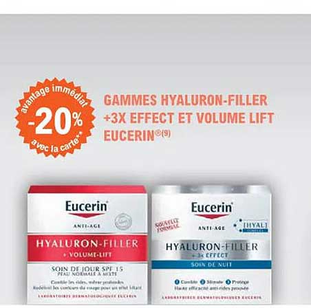 gammes hyaluron-filler +3x effect et volume lift eucerin