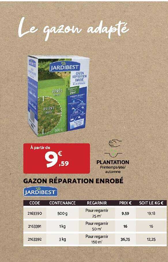 jardibest gazon réparation enrobé