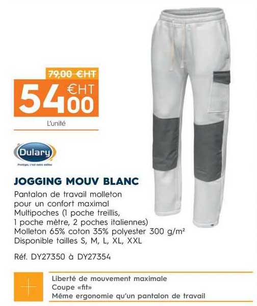 jogging mouv blanc dulary