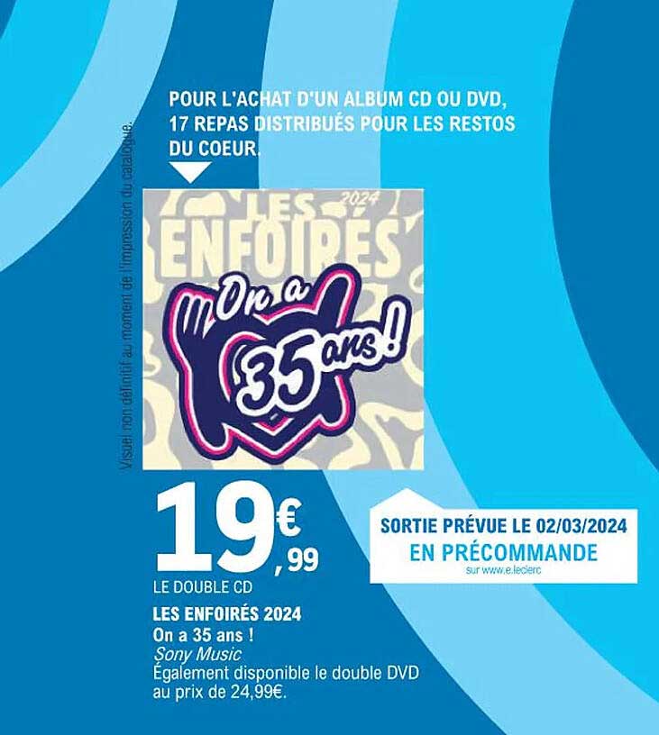 les enfoirés 2024 on a 35 ans!