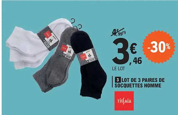 Lot De 3 Paires De Socquettes Homme