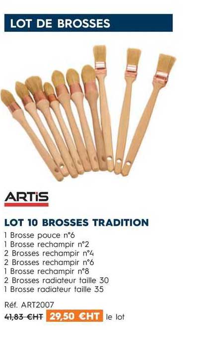 lot de brosses tradition artis