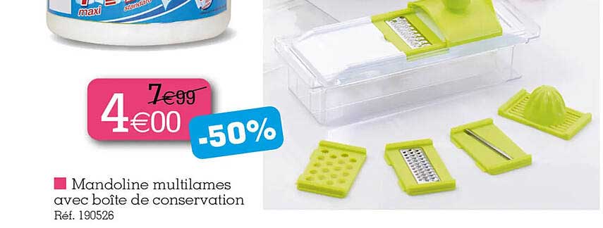 mandoline multilames avec boîte de conservation