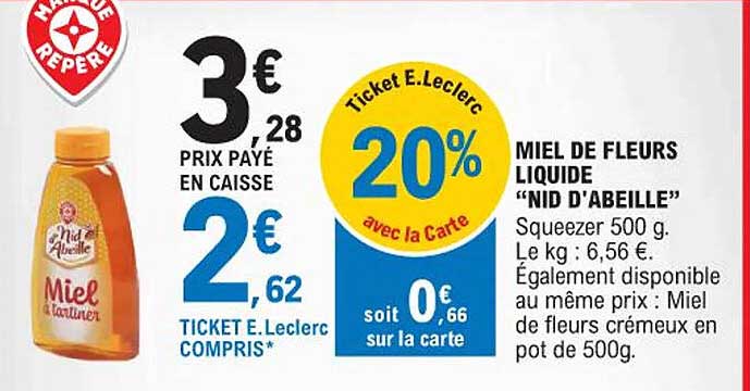 Miel De Fleurs Liquide "nid D'abeille"