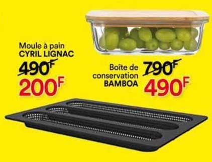 moule à pain cyril lignac, boîte de conservation bamboa