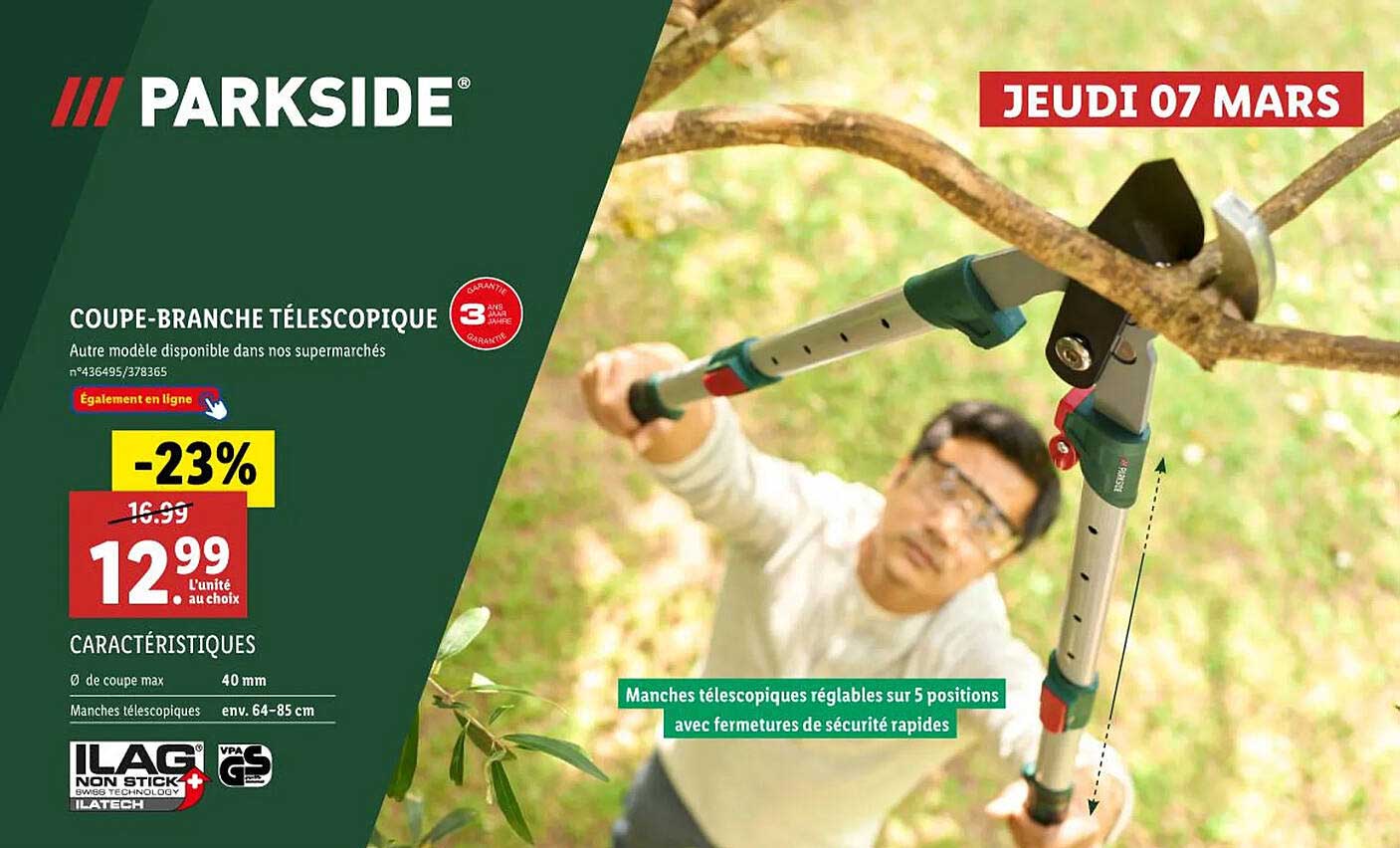 Parkside Coupe-branche Télescopique