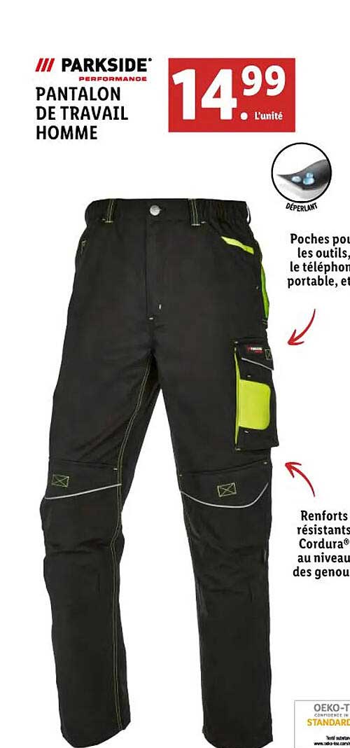 Parkside Pantalon De Travail Homme