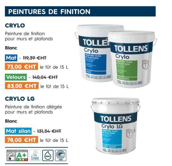 Peintures De Finition Crylo, Crylo Lg