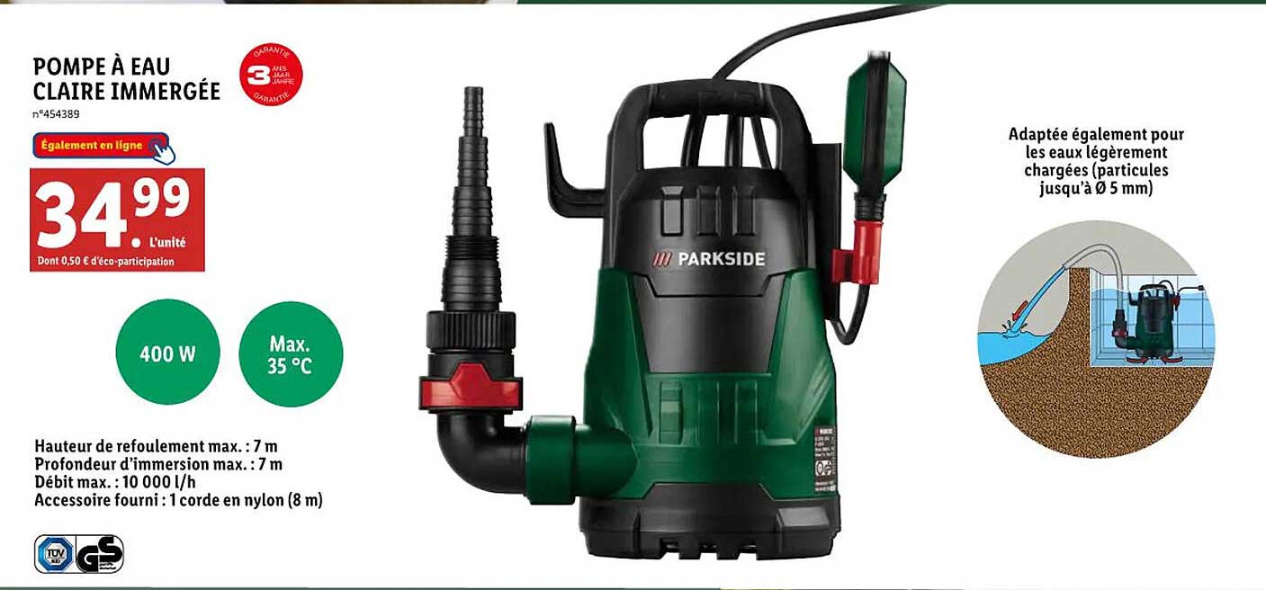 Pompe à Eau Claire Immergée