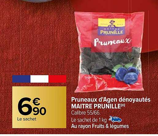 pruneaux d'agen d"noyautés maitre prunille