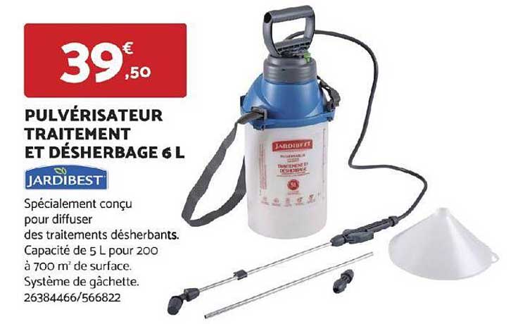 pulvérisateur traitement et désherbage 6 l jardibest