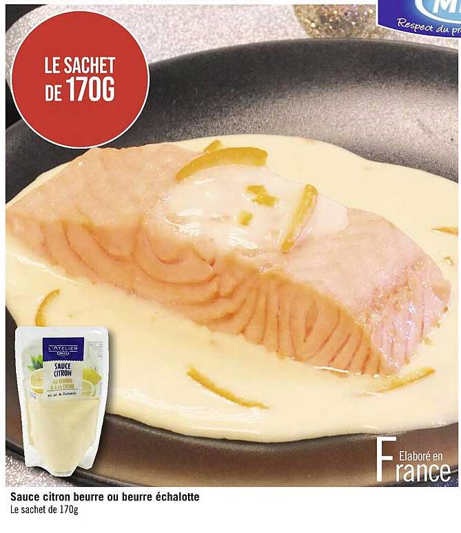 sauce citron beurre ou beurre échalotte